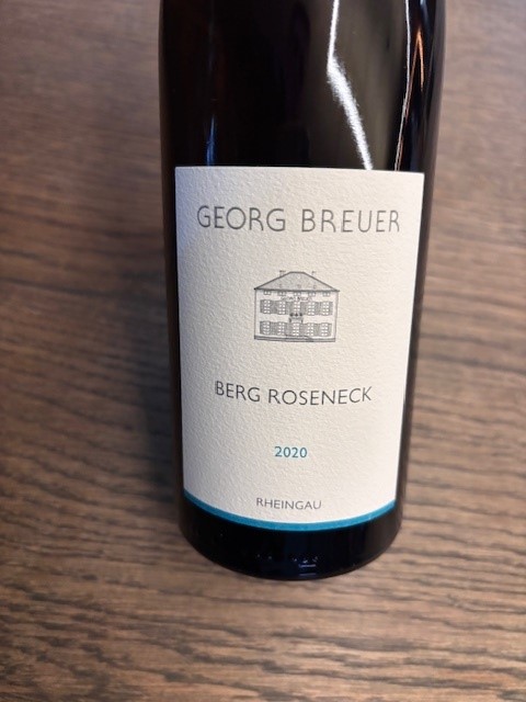 GEORG BREUER BERG ROSENECK RÜDESHEIM RIESLING QBA 2020