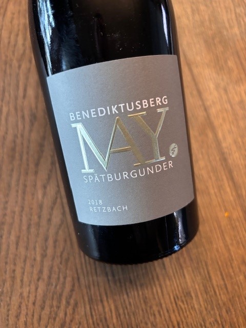 WEINGUT MAY SPÄTBURGUNDER BENEDIKTUSBERG 2018  VDP.ERSTE LAGE
