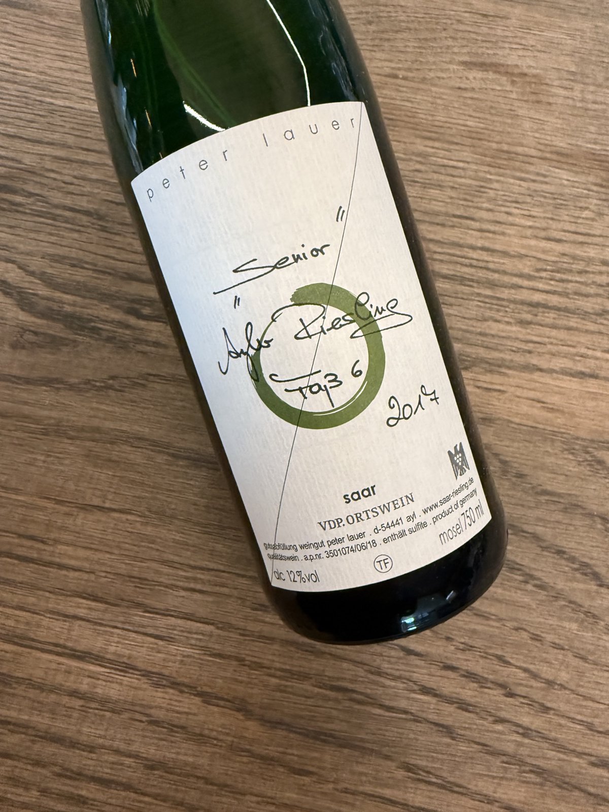 PETER LAUER FASS 6 SENIOR 2017 HALBTROCKEN RIESLING
