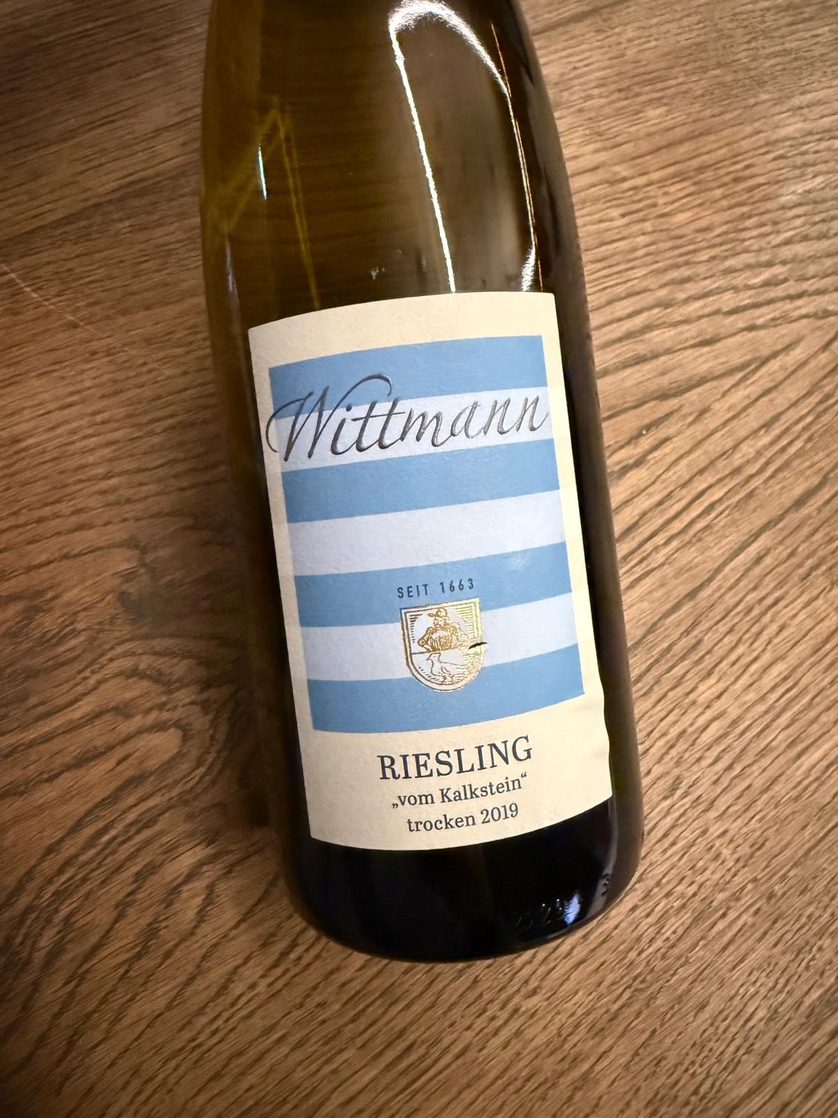 WEINGUT WITTMANN RIESLING VOM KALKSTEIN TR. BIO 2019