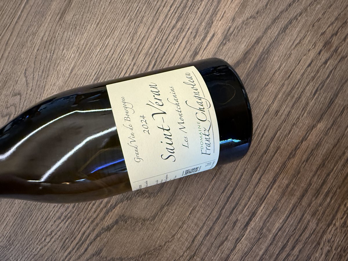 CHAGNOLEAU SAINT VERAN MONTCHANIN 2024 BIO VOL13.00