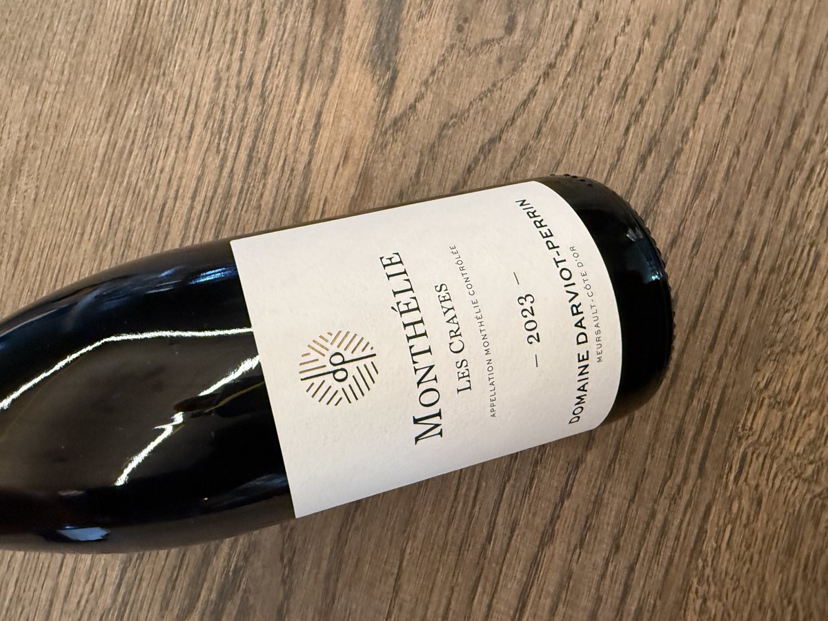DARVIOT PERRIN MONTHELIE LES CRAYES ROUGE 2023 0.75L.