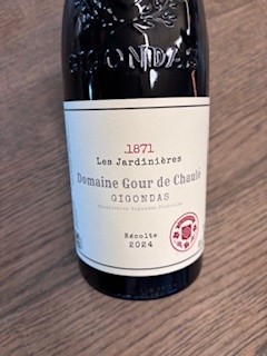 GIGONDAS ROUGE LES JARDINIERES GOUR DE CHAULE 2024