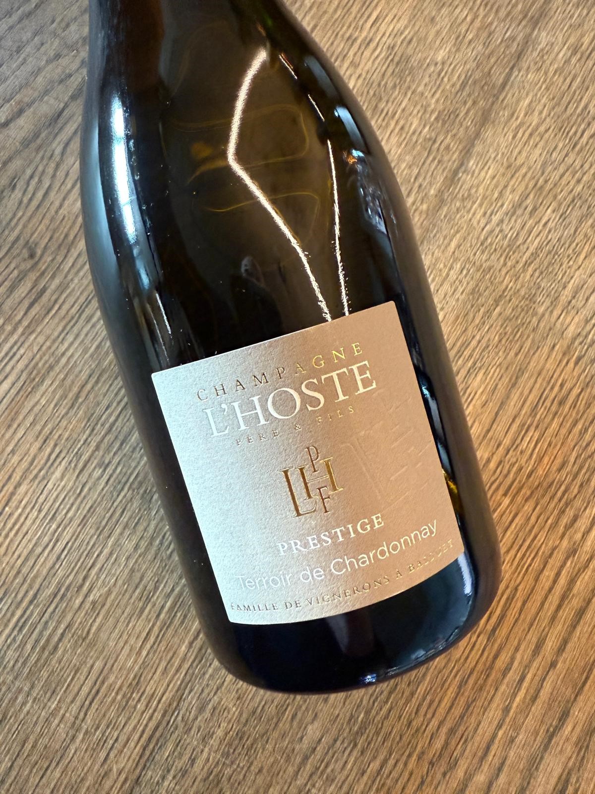 CHAMPAGNE L'HOSTE BRUT CHARDONNAY TERROIR DE CHARDONNAY BLANC DE BLANC
