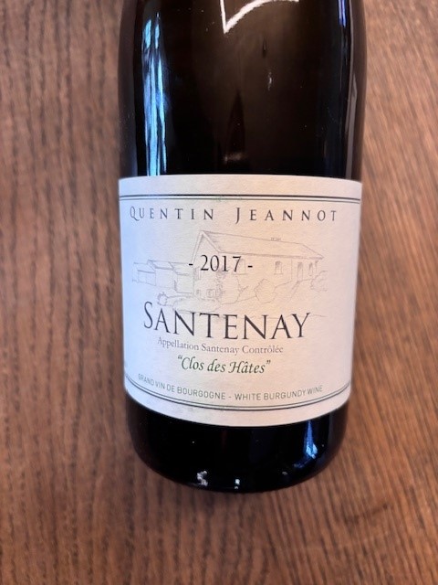 QUENTIN JEANNOT SANTENAY BLANC 2017 CLOS DES HATES