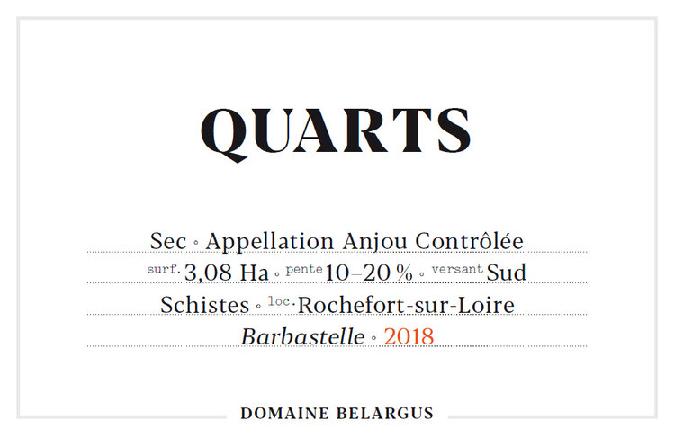 QUARTZ BLANC ANJOU CHENIN BLANC 2018 150 CL.